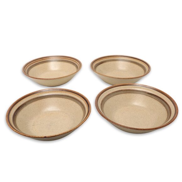 Vintage Couture by Mikasa Homespun Country Side Bowls Soup Cereal Stoneware 80s - Picture 7 of 7